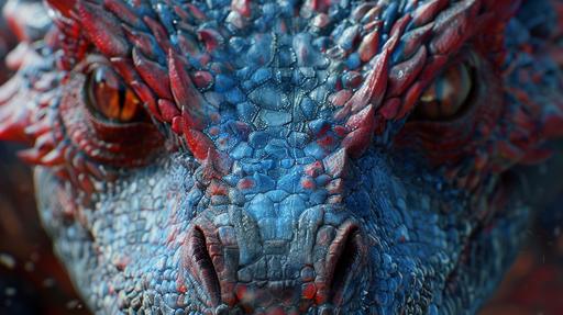 blue dragon red scales, screengrab from natgeo full length feature film with rebel Wilson --ar 16:9 --s 200