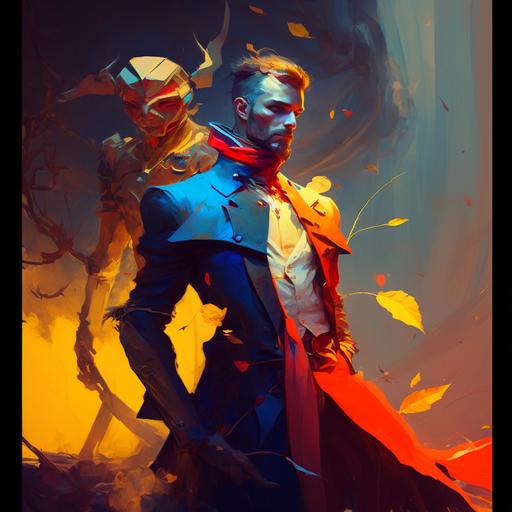 blue man, red man, yellow man, vibrant color scheme, highly detailed, in the style of romanticism, cinematic, artstation, colorful kaleidoscope,John Singer Sargent, Jeremy Mann, Adolph Menzel, --uplight --s 750