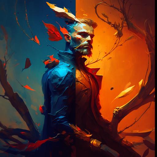 blue man, red man, yellow man, vibrant color scheme, highly detailed, in the style of romanticism, cinematic, artstation, colorful kaleidoscope,John Singer Sargent, Jeremy Mann, Adolph Menzel, --uplight --s 750