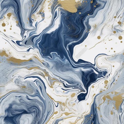 blue, white, and gold marble pattern, --tile --v 5.0