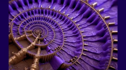 blurple is the color of dreams, fibonacci sequence, high resolution, intricatelly detailed, poiny of interest at golden ratio --v 5.2 --ar 16:9 --weird 250