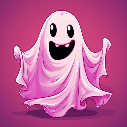 boo sheet halloween ,pink ,cartoon style