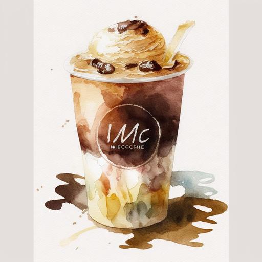 |bright,light watercolor,clear white background,Mocca Cafe,,watercolor cut drawing，4k，clear and transparent，hand-painted，--ar 16:9，
