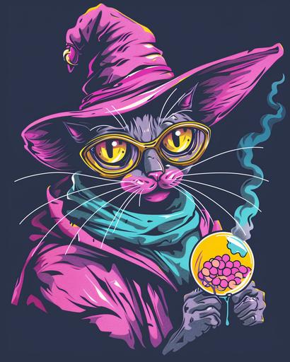 bubblegum too many wizards cat vector --ar 4:5 --v 6.0