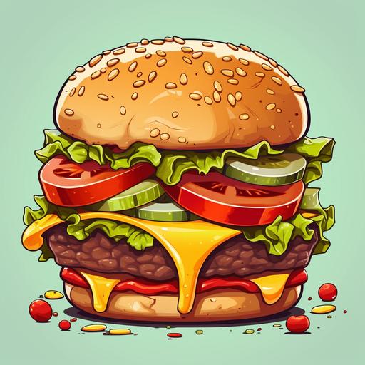 burger cartoon high resolution