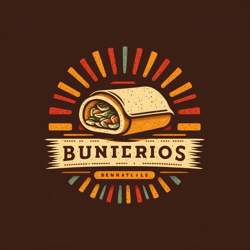 burritos mexican food ,minimalist logo,full color,v4