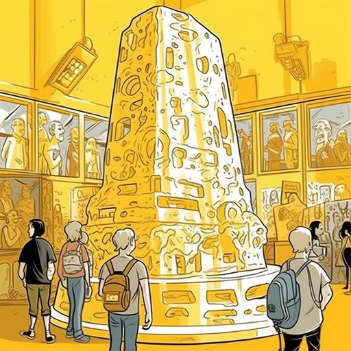 butter sculpture museum, cartoon illustration --s 250 --v 5