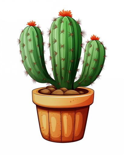 cactus draw, logo, white background, poster, ilustration, --aspect 4:5