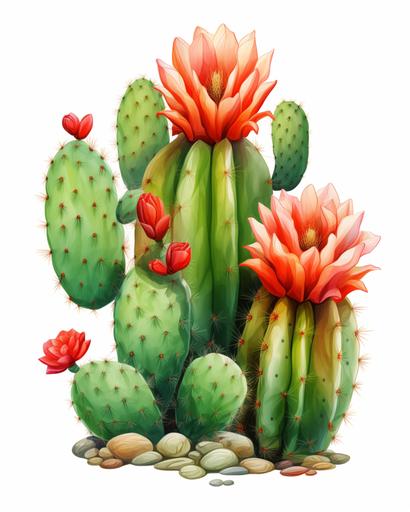 cactus draw, logo, white background, poster, ilustration, --aspect 4:5