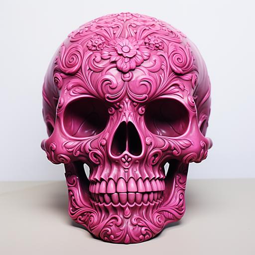 calavera skull pink realistic