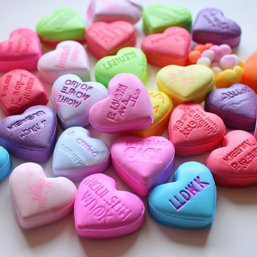 candy hearts with fun sayings on them
