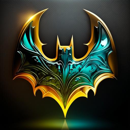 carnival glass batman logo, 2d vector --v 4
