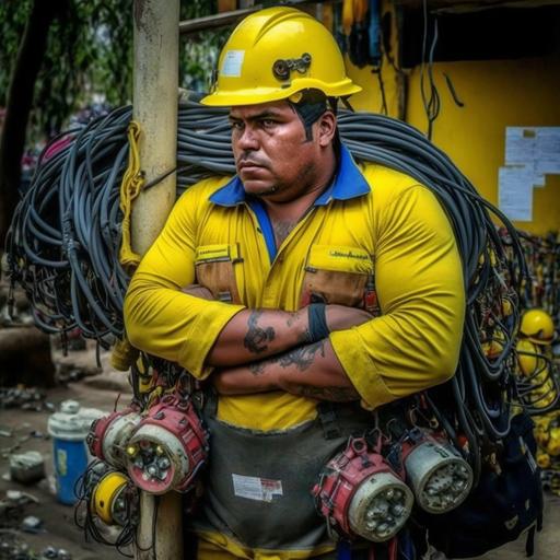 carpintero electricista plomero constructor amarillo foto planeta 360 confianza latinos superhéroes colombianos herramientas trabajo letrero de entrada