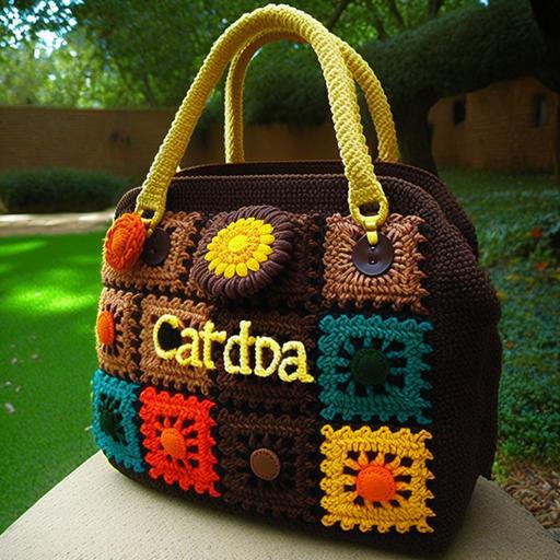 cartera tejida a crochet para mujer, letras de fondo de la imagen que diga en idioma español: tejido a crochet