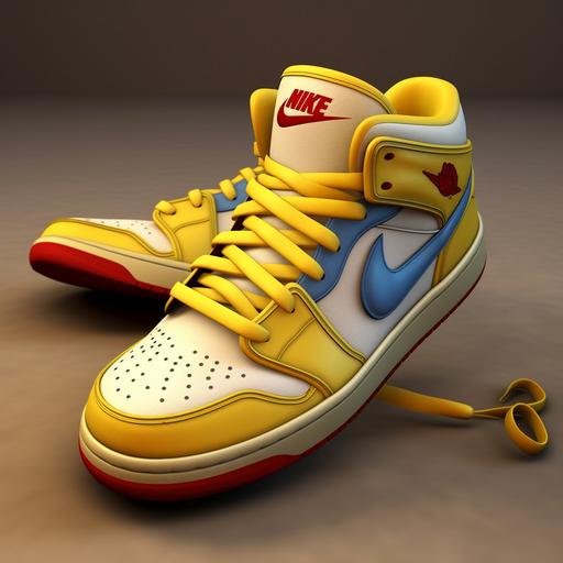 cartoon 3d Nike Jordan women tennis shoes