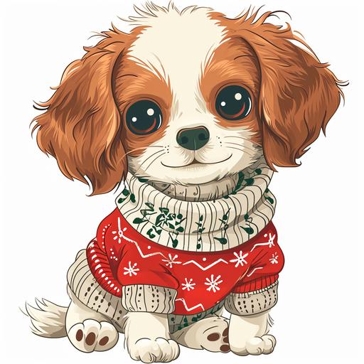 cartoon Tots little puppy ugly sweater cute face --v 6.0