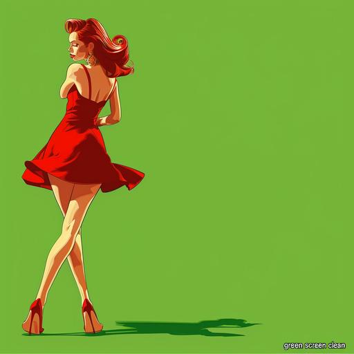 woman in red