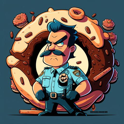 cartoon, bad cop, no donut