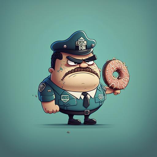 cartoon, bad cop, no donut