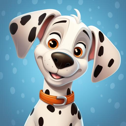 cartoon cute dalmatian dog