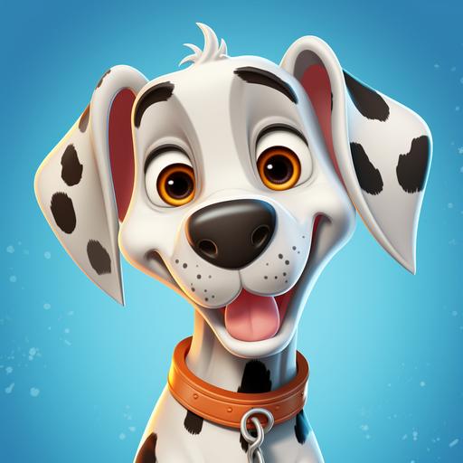 cartoon cute dalmatian dog