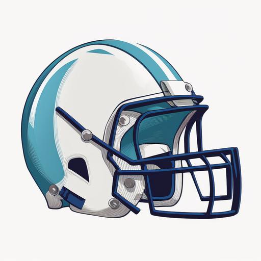 cartoon football helmet, simple, white background