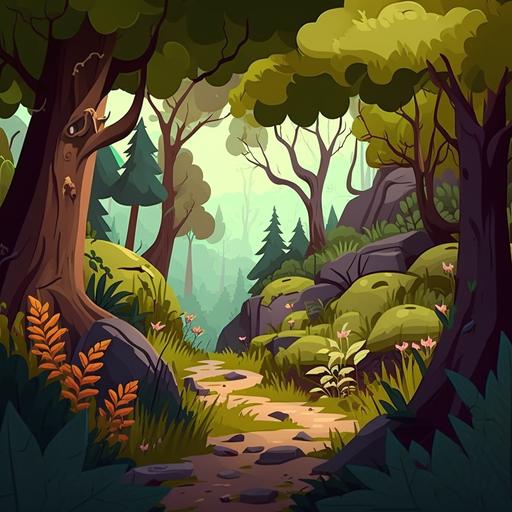 cartoon forest background