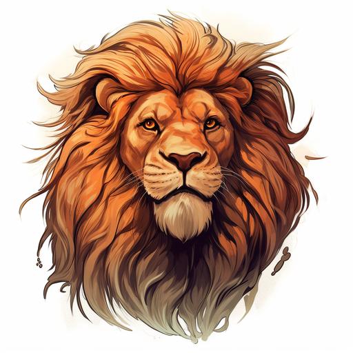 cartoon lion drawing