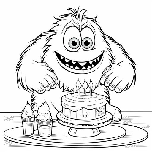 birthday cake coloring page