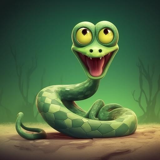cartoon snake --v 5.0