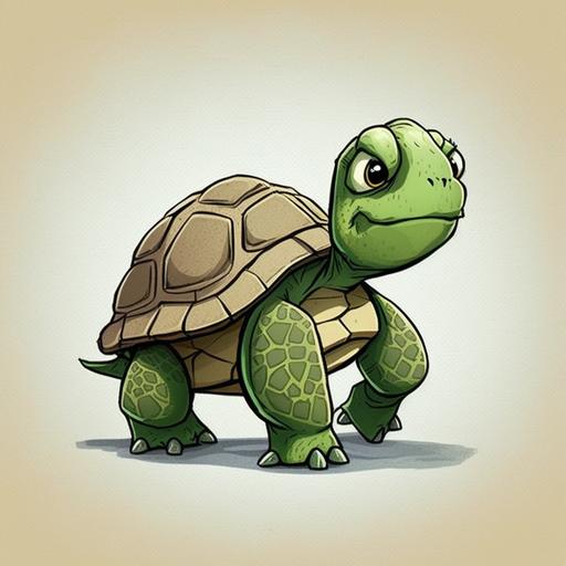 cartoon turtle character, cartoonish drawing, funny, childish