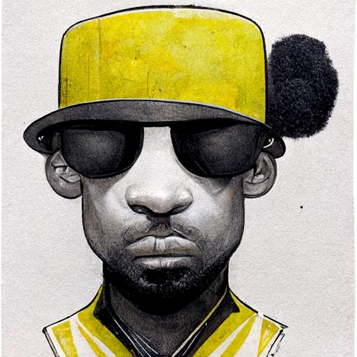 cartoon,lemonade  head,gun fire, hip-hop,