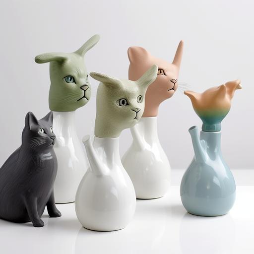 cat-shaped vases, cat taxanomy --v 5