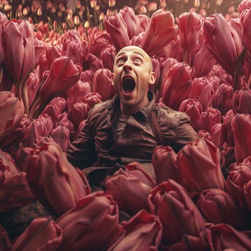 your average midjourney user drowning in a sea of tulips, screaming for help, desperate
