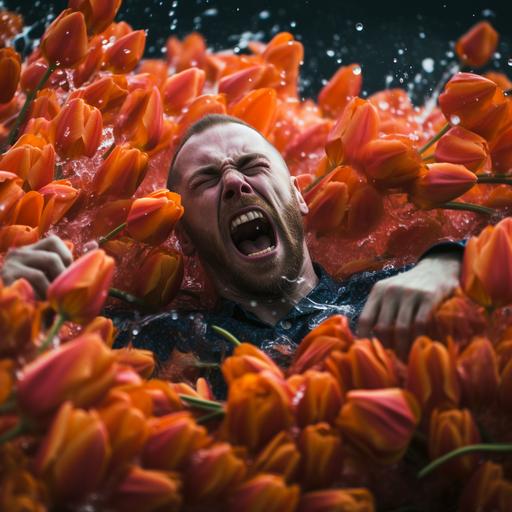 your average midjourney user drowning in a sea of tulips, screaming for help, desperate