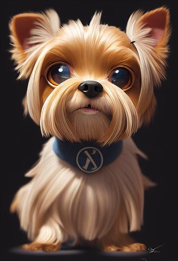character,  detailed drawing by SakimiChan, Artgerm, character, an impossibly cute Yorkie puppy with big eyes and small face, Pixar, hyper realistic, back lighting, rim lighting, cinematic lighting, unreal engine, 8k , smooth, poster, stylize, perfect shading, intricate, super resolution, --ar 9:16 --testp --creative --upbeta --upbeta --upbeta --upbeta --upbeta