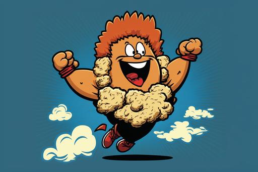 chicken nugget cartoon character, 90's cartoon --ar 3:2