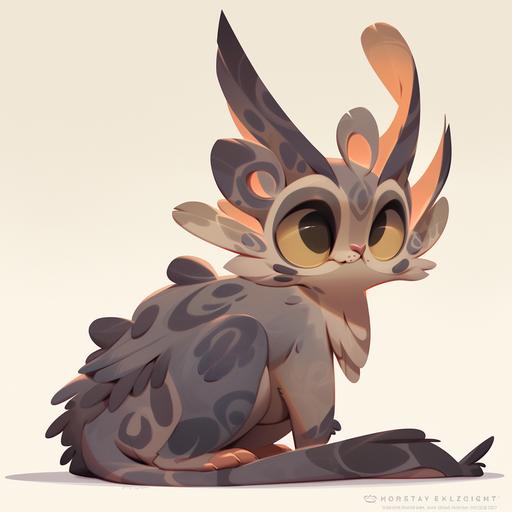 chimera animal that combines sparrow face, swallow patterns, mackerel fish scales, squirrel tails, and rabbit ears, SDcharacter, Small design, cute, lovely, trendy, disney style --s 750 --niji 5 --style expressive