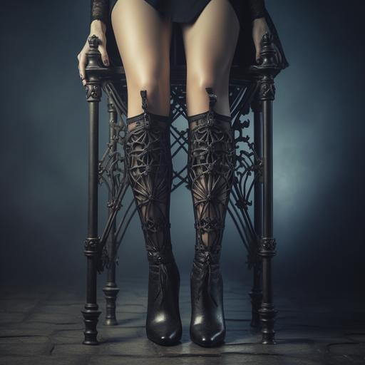 Gothic female legs