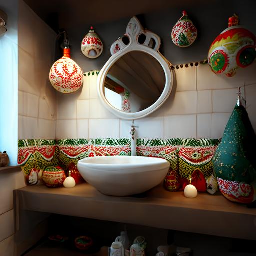 christmas bathroom bulgarian ornaments