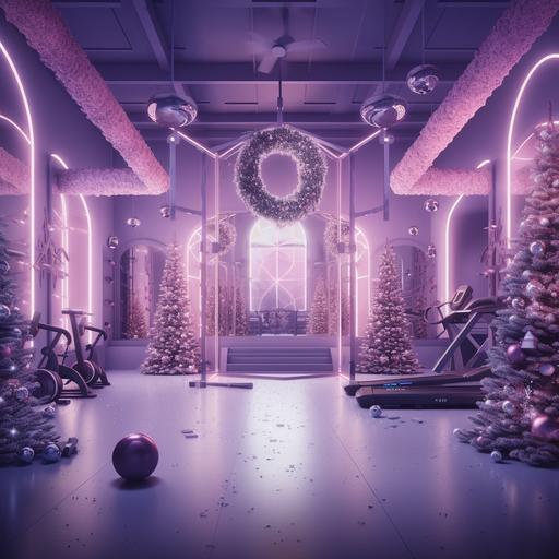 christmas pink purple gym background 5k image