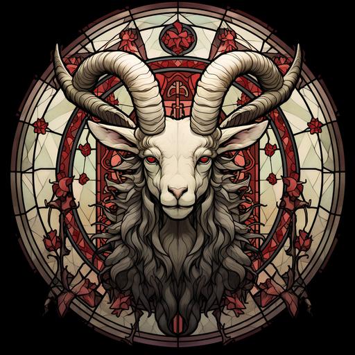 church Lamb have 7 eyes and 7 horns minimalsm 1 color