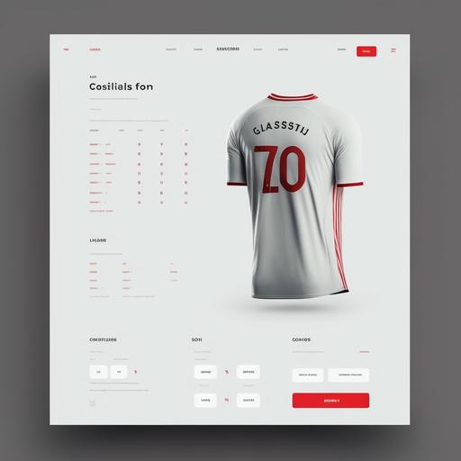 clasic website sell soccer jersey information,landing,minimalist.ux/ui,8k