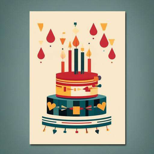 classic happy birthday card graphic design, flat design with happy Birthday letters