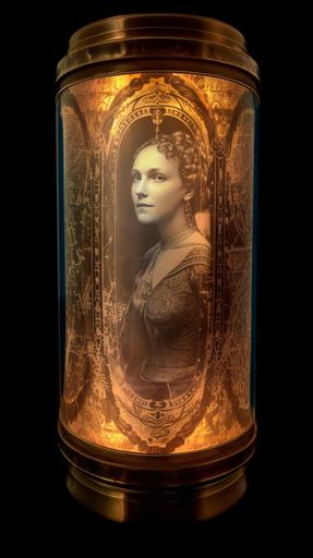 clear tube skin, glass skin, transparent, copper veins and wires running inside of glass skin, model female daguerreotype deity, highly detailed, intricate, ornate, filigree, dynamic soft lighting --ar 9:16 --v 5