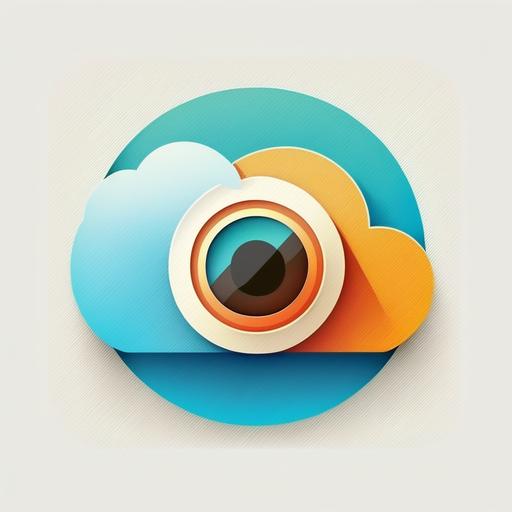 cloud aperture logo flat icon design
