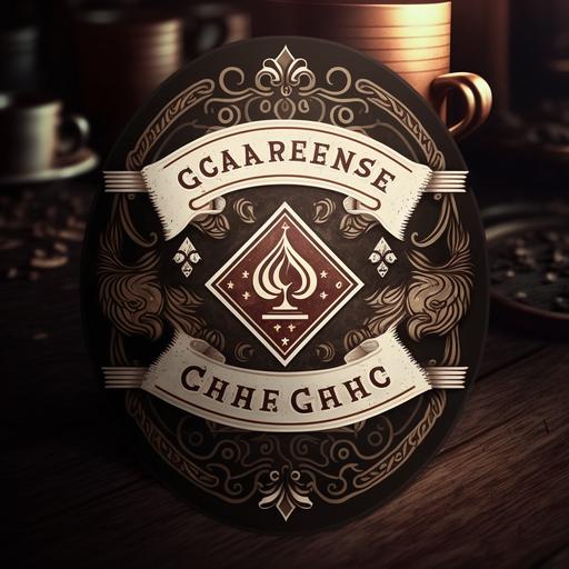 coffee shop for playing cards logo