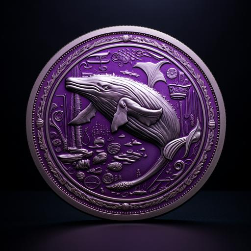 coin with purple whale