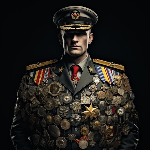 colonel with many medals on chest
