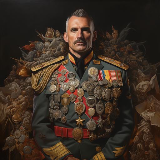 colonel with many medals on chest